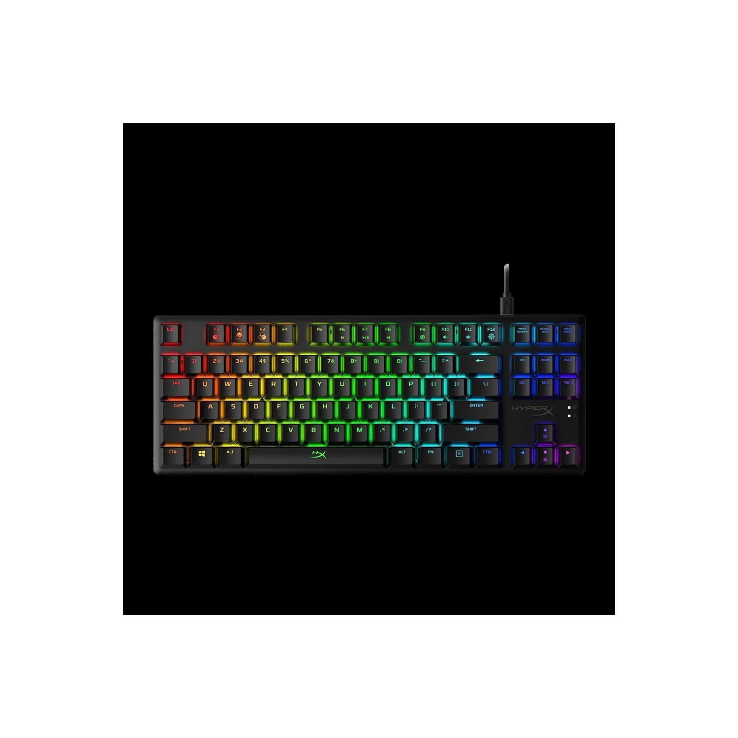 Teclado c/Cable HyperX Alloy Origins Core Red US Negro