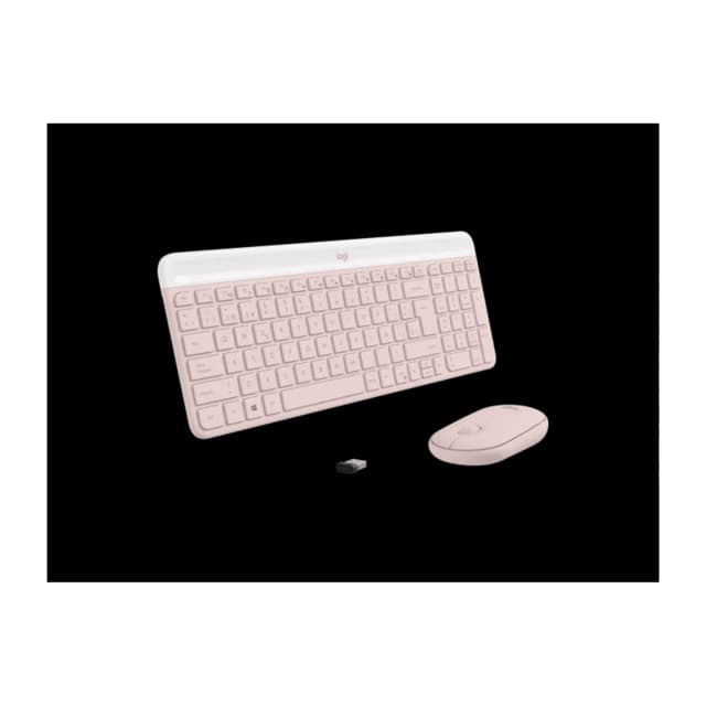 Combo Teclado y Mouse Logitech  Inalámbro MK470 Rosa