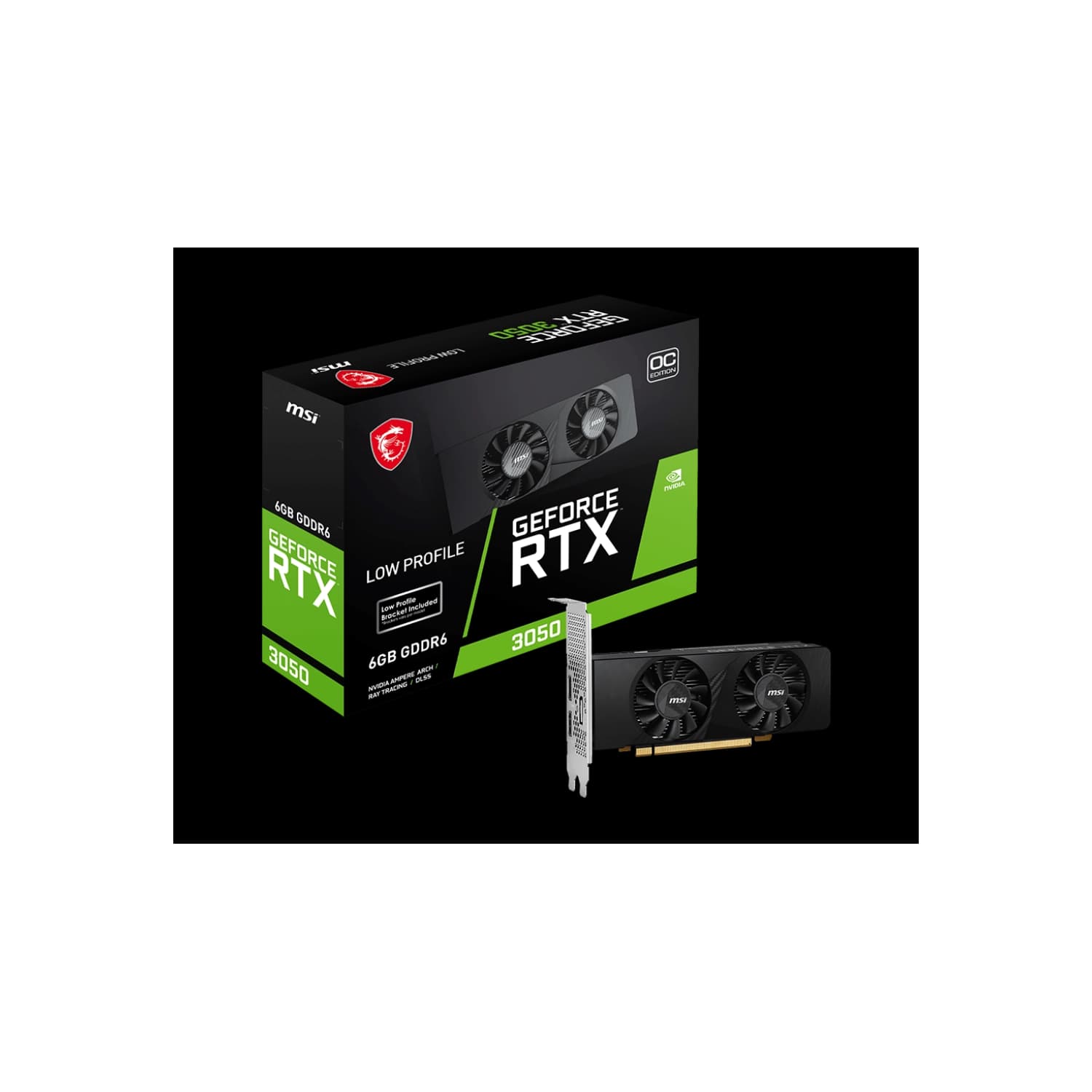 Placa MSI NVIDIA GeForceRTX 3050 LP 6G OC