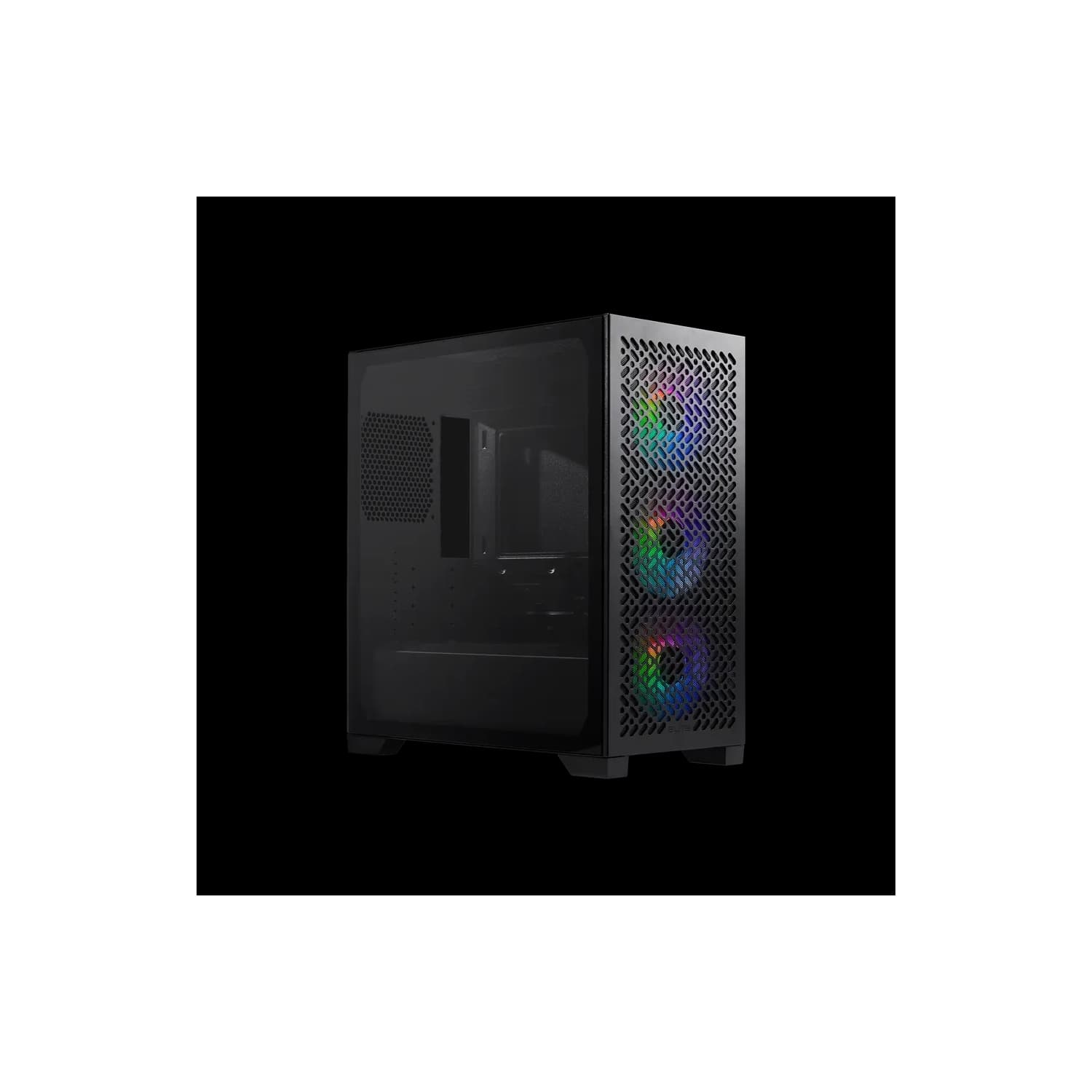 Gabinete Cooler Master Elite 302 Mini Tower 3 Fans ARGB Tempered Glass Black s/Fuente