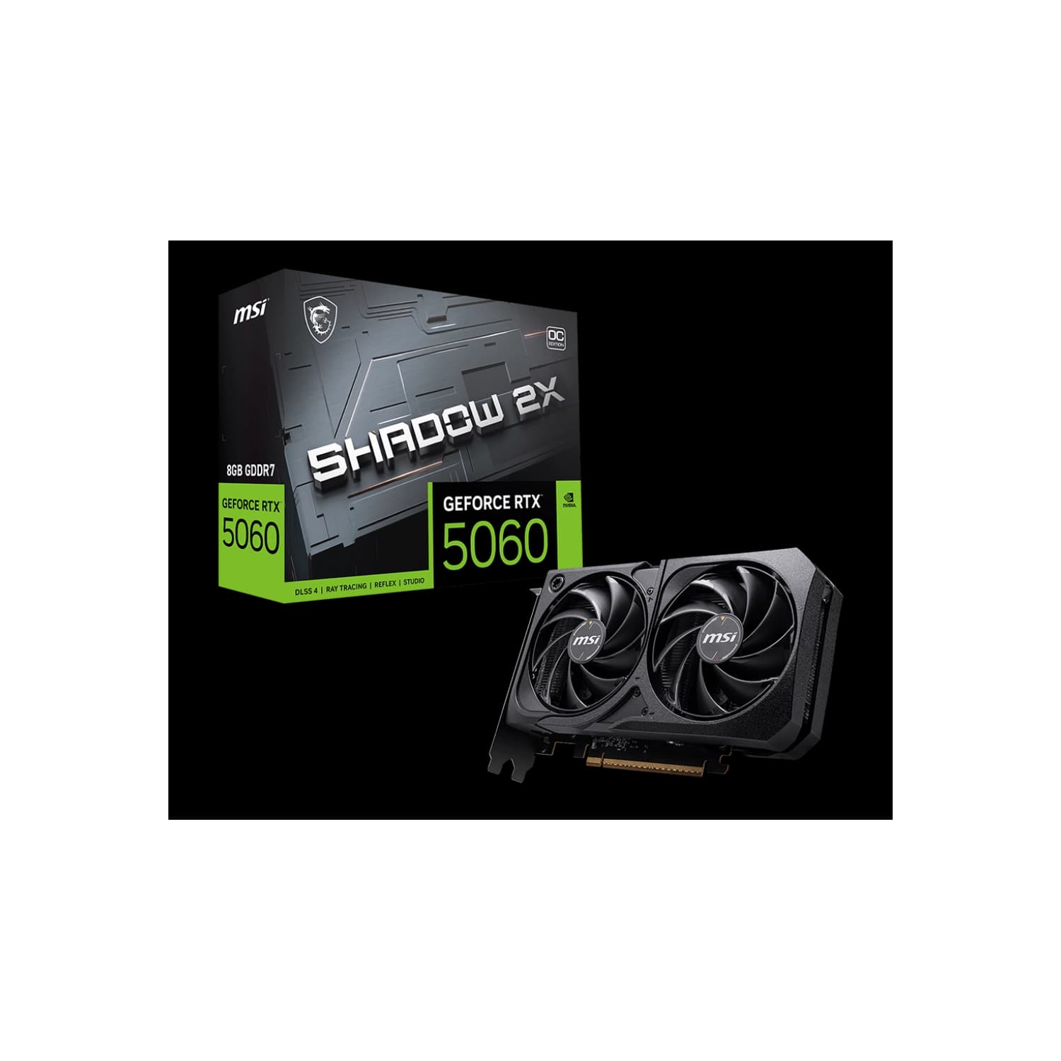 Placa MSI NVIDIA GeForce RTX 5060 8G SHADOW 2X OC