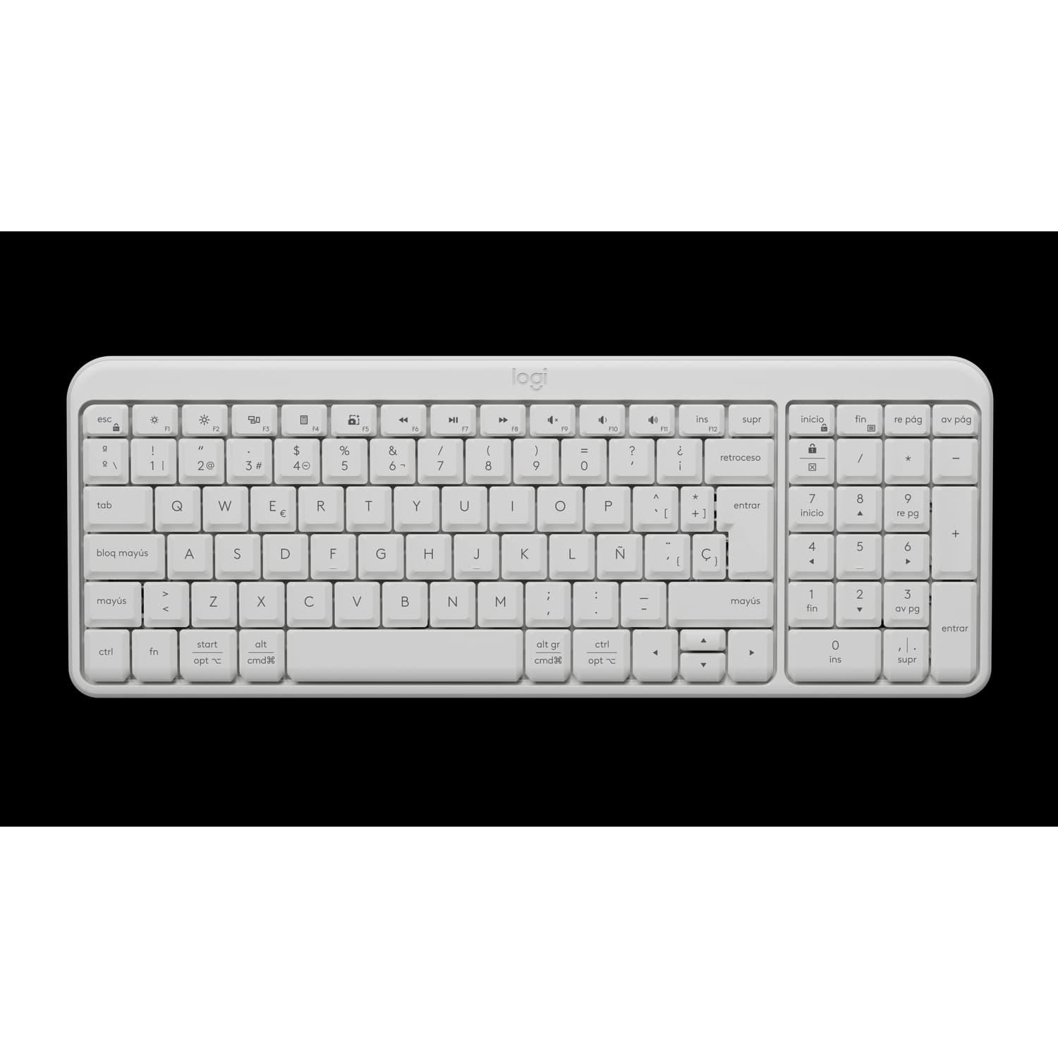 Teclado Bluettoth Logitech K250 Blanco
