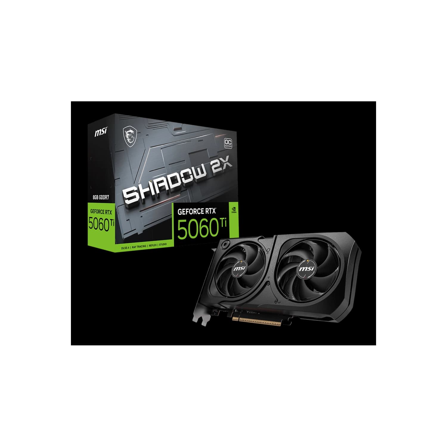 Placa de Video MSI NVIDIA Geforce RTX 5060 Ti 16G SHADOW 2X OC PLUS