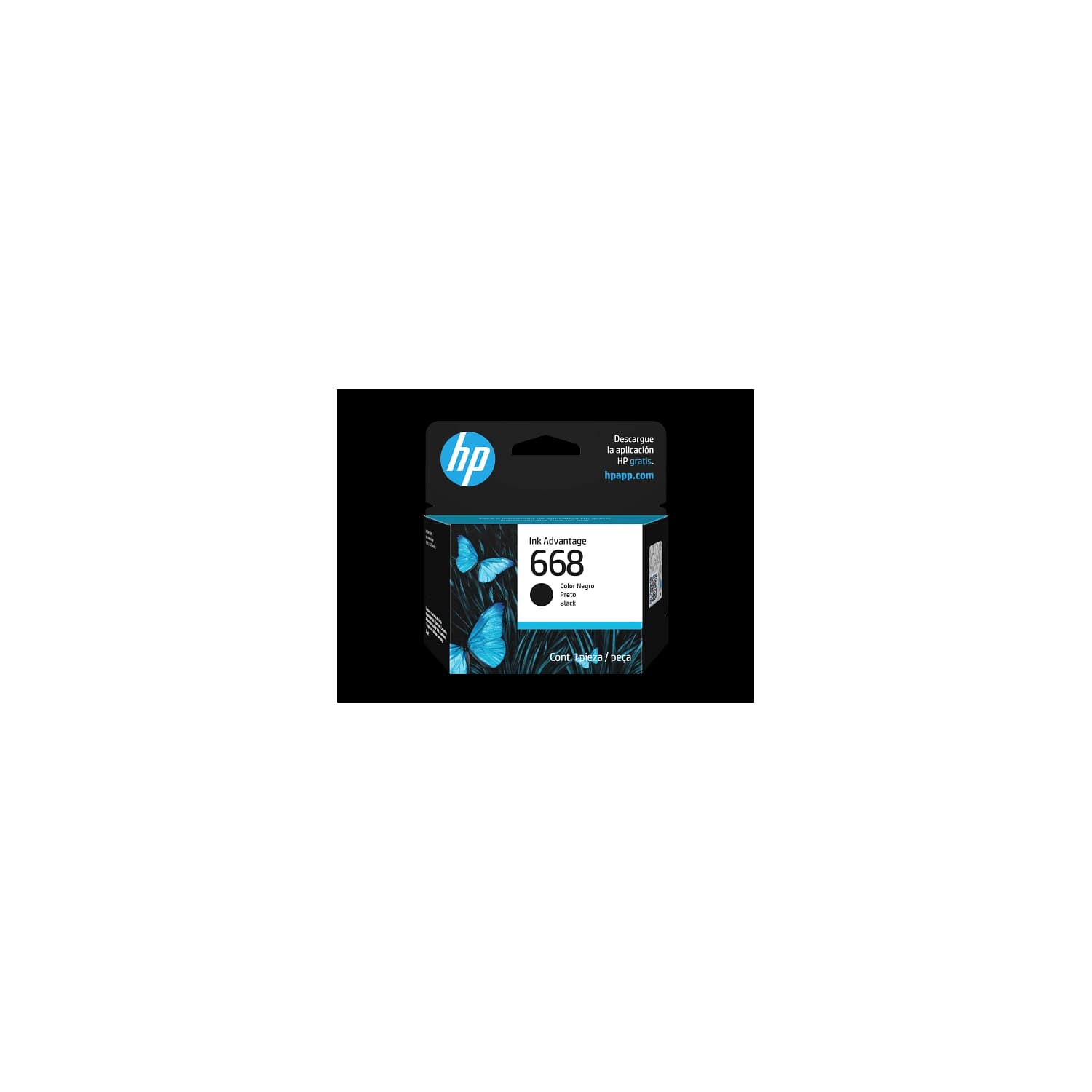 Cartucho de Tinta HP 668  Negra
