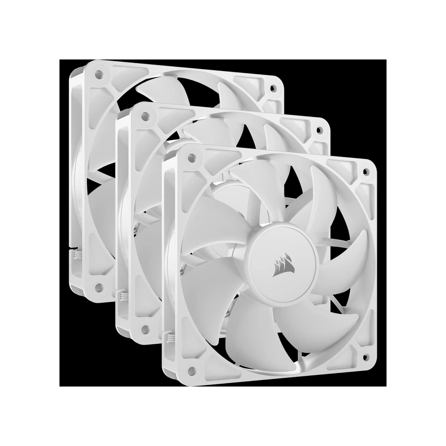 Kit de ventiladores CORSAIR PWM de 120 mm RS120 x3 blanco