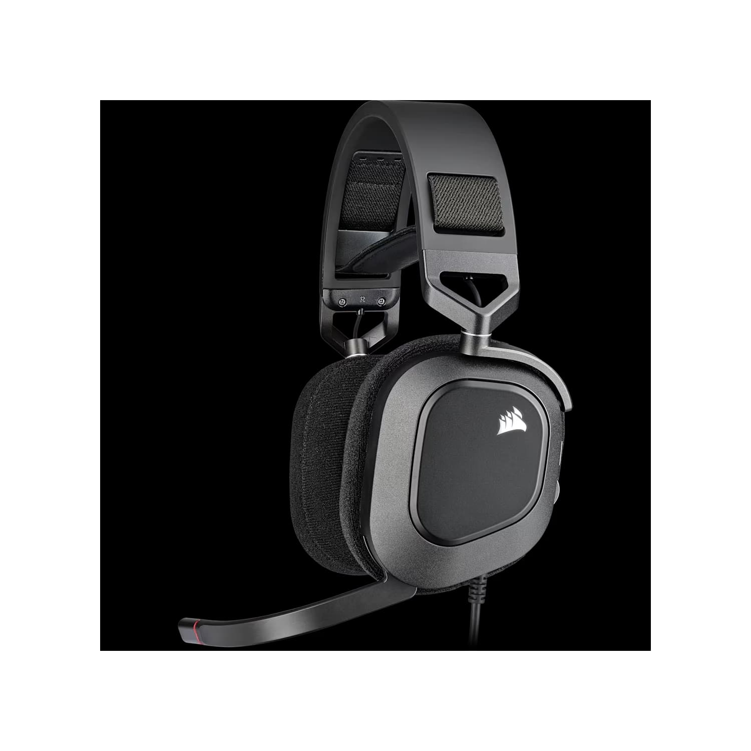 Auriculares gaming cableado Corsair HS80 RGB USB, carbón