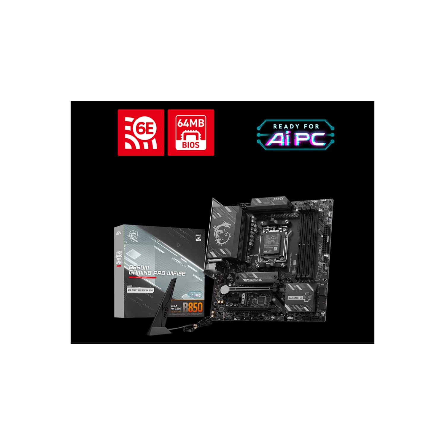 Motherboard MSI B850M GAMING PRO WIFI6E AM5 DDR5
