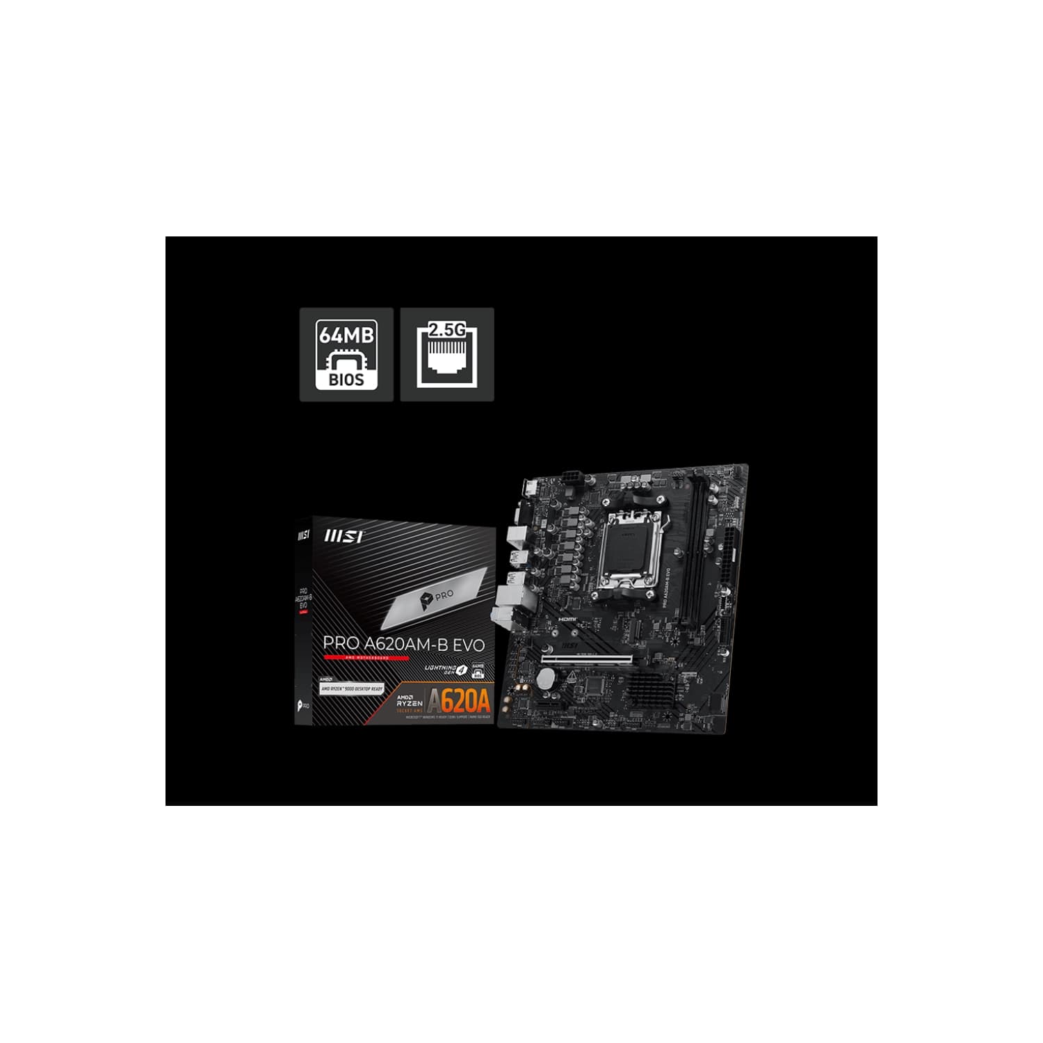 Motherboard MSI PRO A620AM-B EVO AM5 DDR5