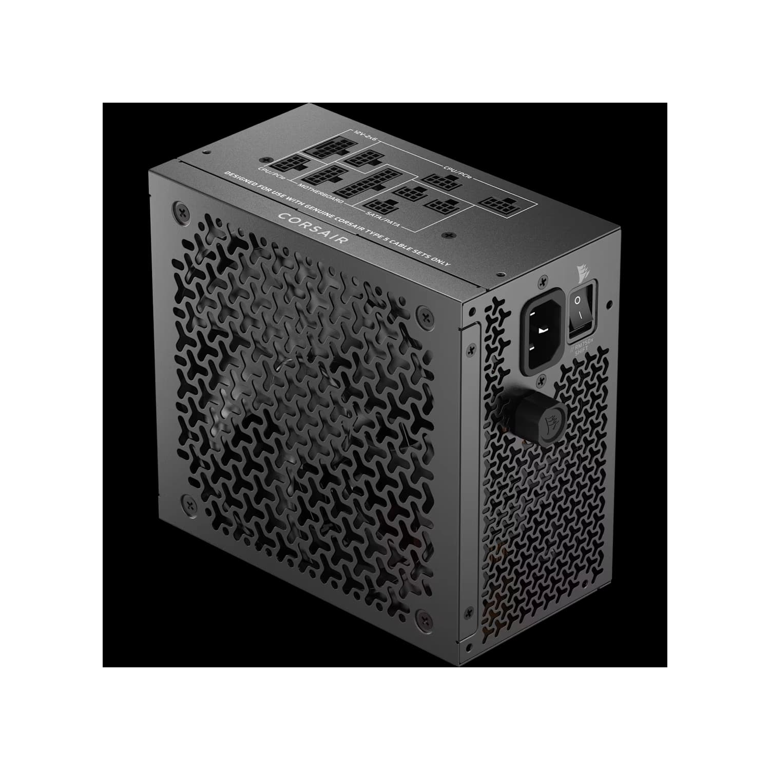 Fuente CORSAIR RM750X SHIFT 750W ATX 3.1 PCIe 5.1 Full Modular conexión lateral