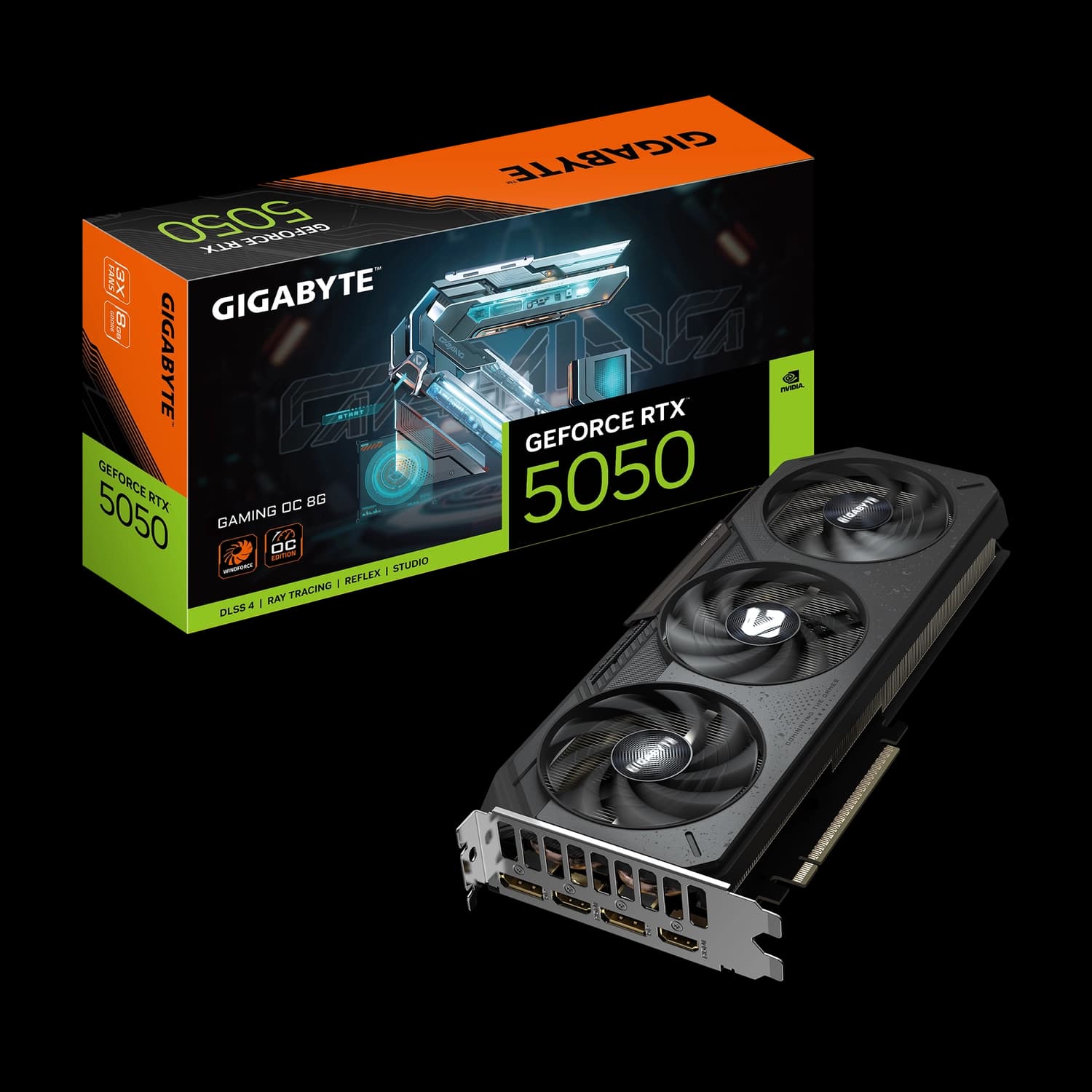 Placa de Video GIGABYTE NVIDIA GeForce RTX 5050 GAMING OC 8G