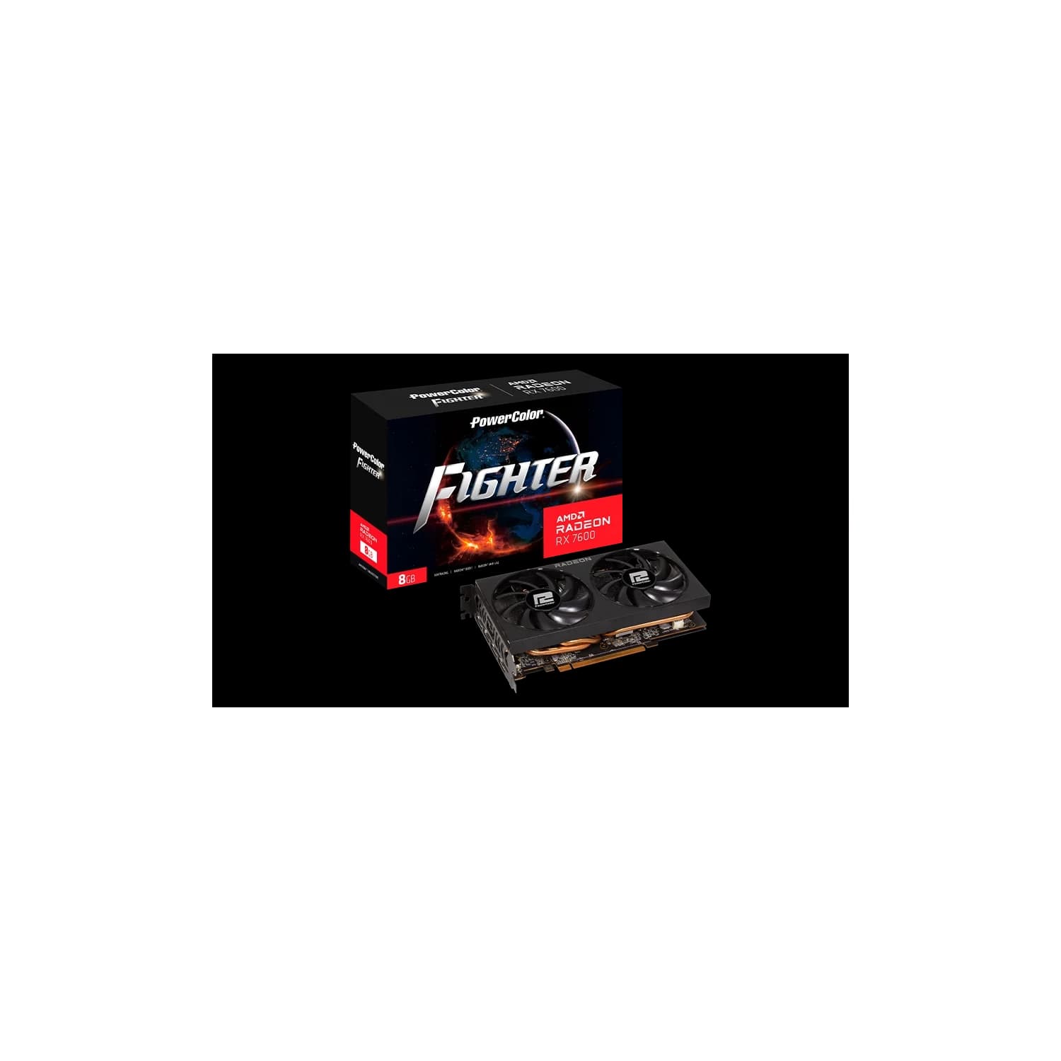 Placa de Video PowerColor Fighter AMD Radeo RX 7600 8GB GDDR6