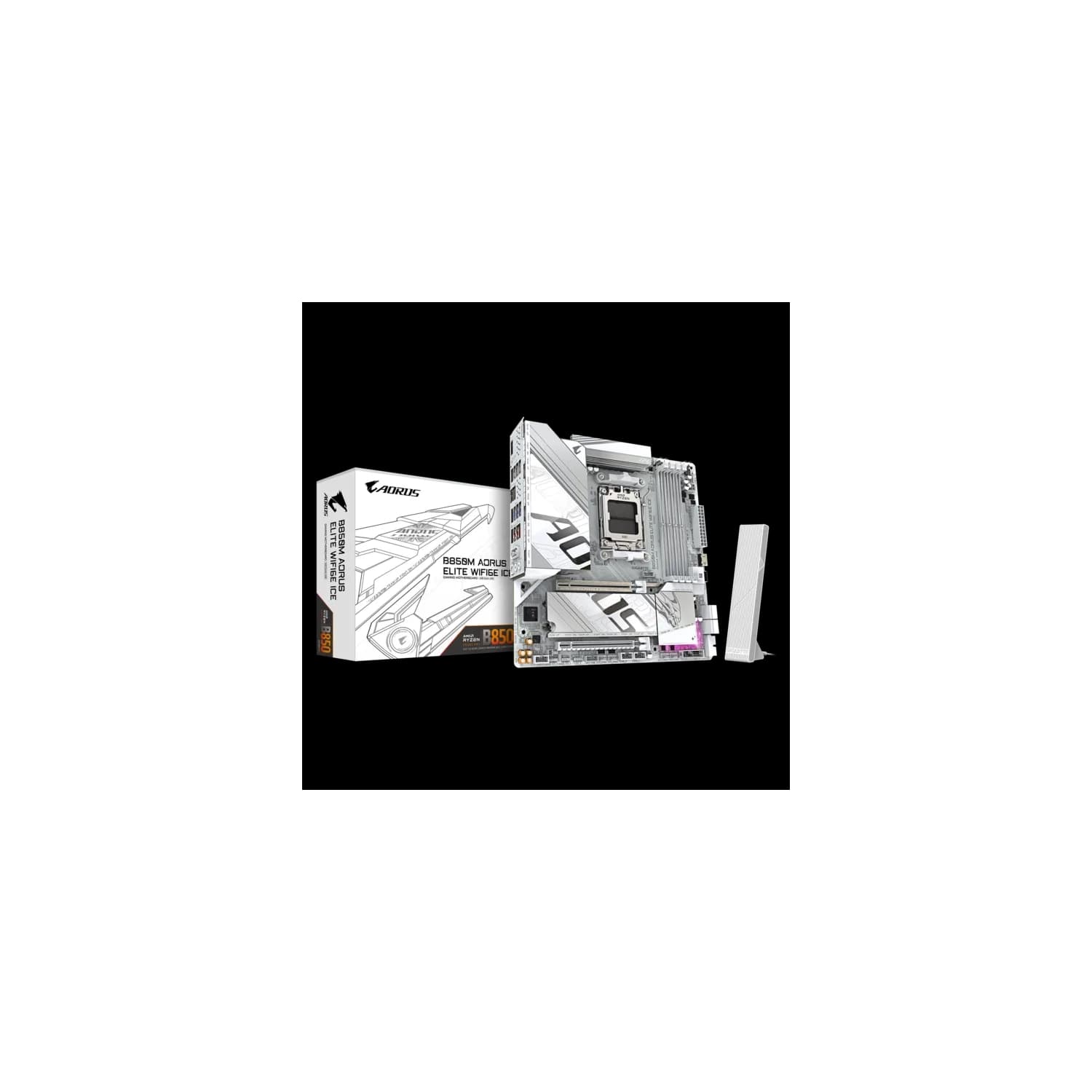 Motherboard GIGABYTE B850M AORUS ELITE WIFI6E ICE AM5 DDR5