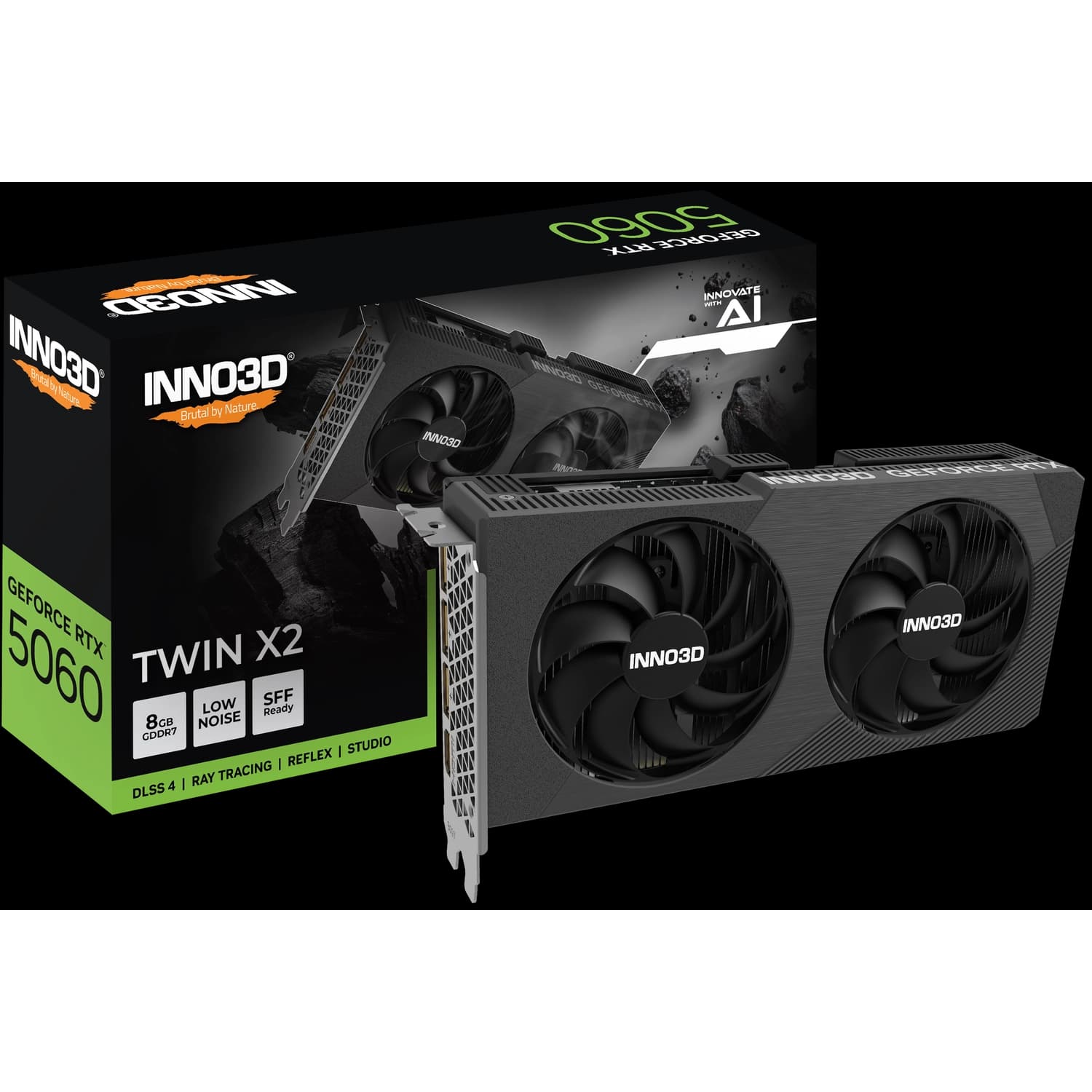 Placa de Video INNO3D NVIDIA Geforce RTX 5060 8GB GDDR7 TWIN X2