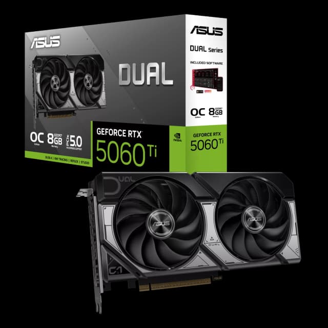 Placa de Video ASUS NVIDIA GeForce DUAL RTX5060TI  08GB GDDR7 OC Edition