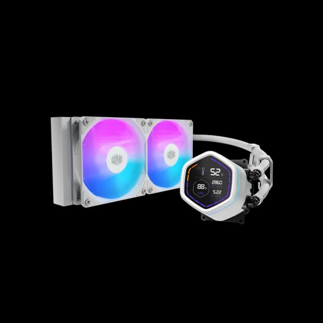 Water Cooler Cooler Master MasterLiquid Core NEX Digital 240 2 Fans 120mm ARGB White