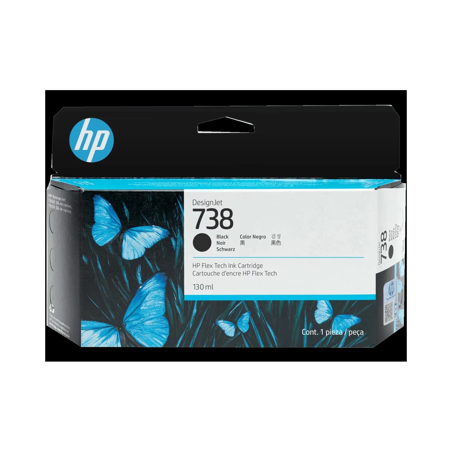 Cartucho de Tinta  Plotter HP 738 Negro