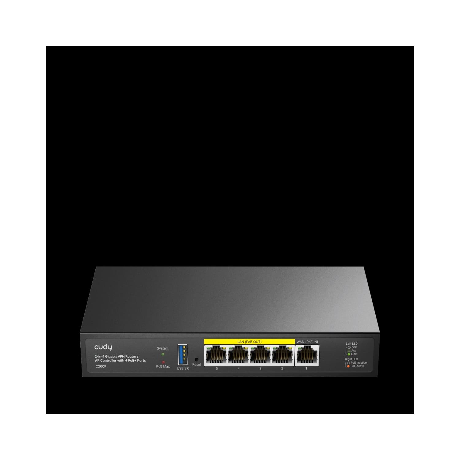 Router Cudy C200P Gigabit VPN   AP 4 puertos PoE