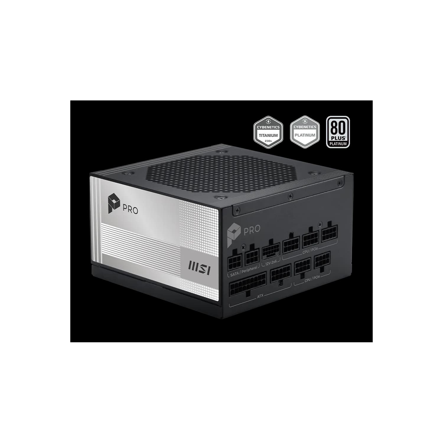Fuente MSI PRO A1000PL PCIE5 1000W 80 Plus Platinium Cable USA