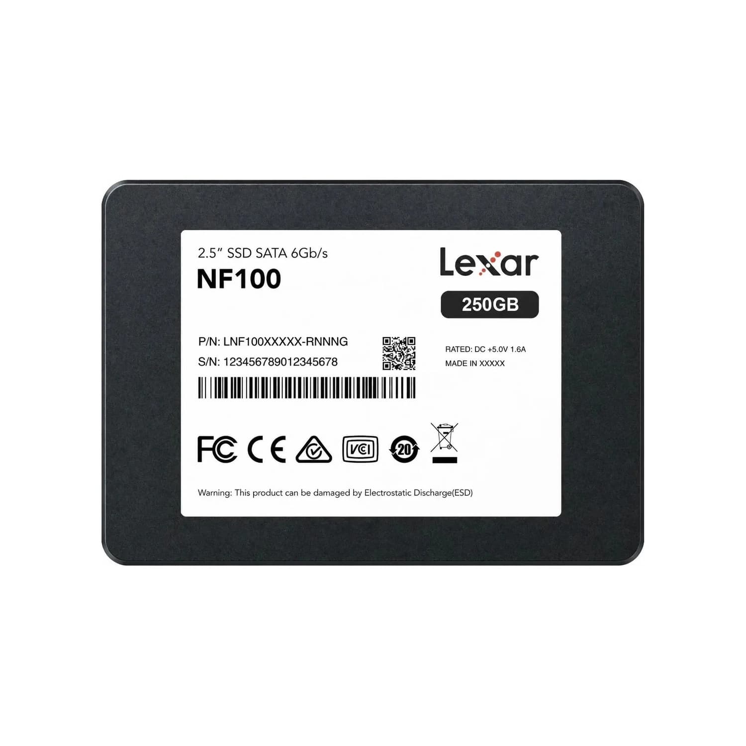 Disco Interno SSD LEXAR NF100 250GB 2.5” SATA III