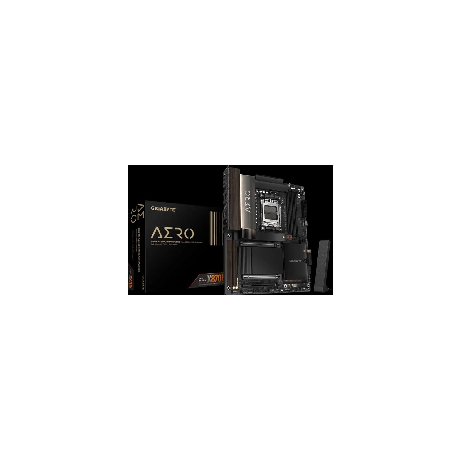 Motherboard GIGABYTE X870E AERO X3D MADERA OSCURA AM5 DDR5