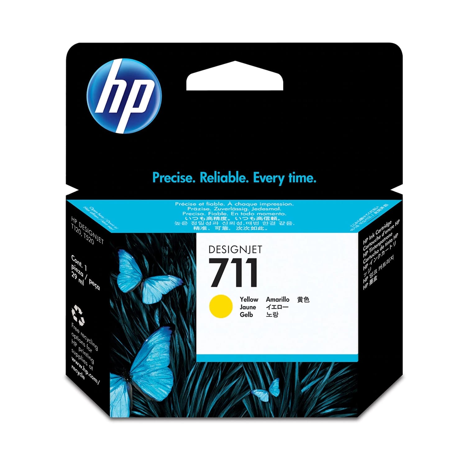 Cartucho de Tinta Plotter HP 711 Amarilla
