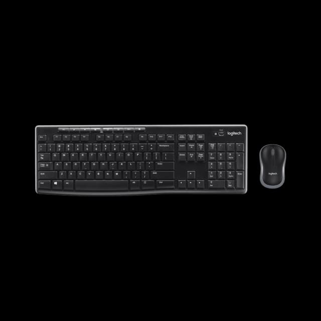 Combo Teclado y Mouse Inalámbrico Logitech MK270 Negro