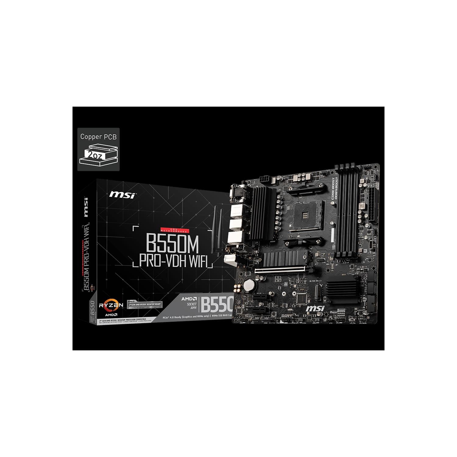 Motherboard MSI B550M PRO-VDH WIFI AM4 DDR4