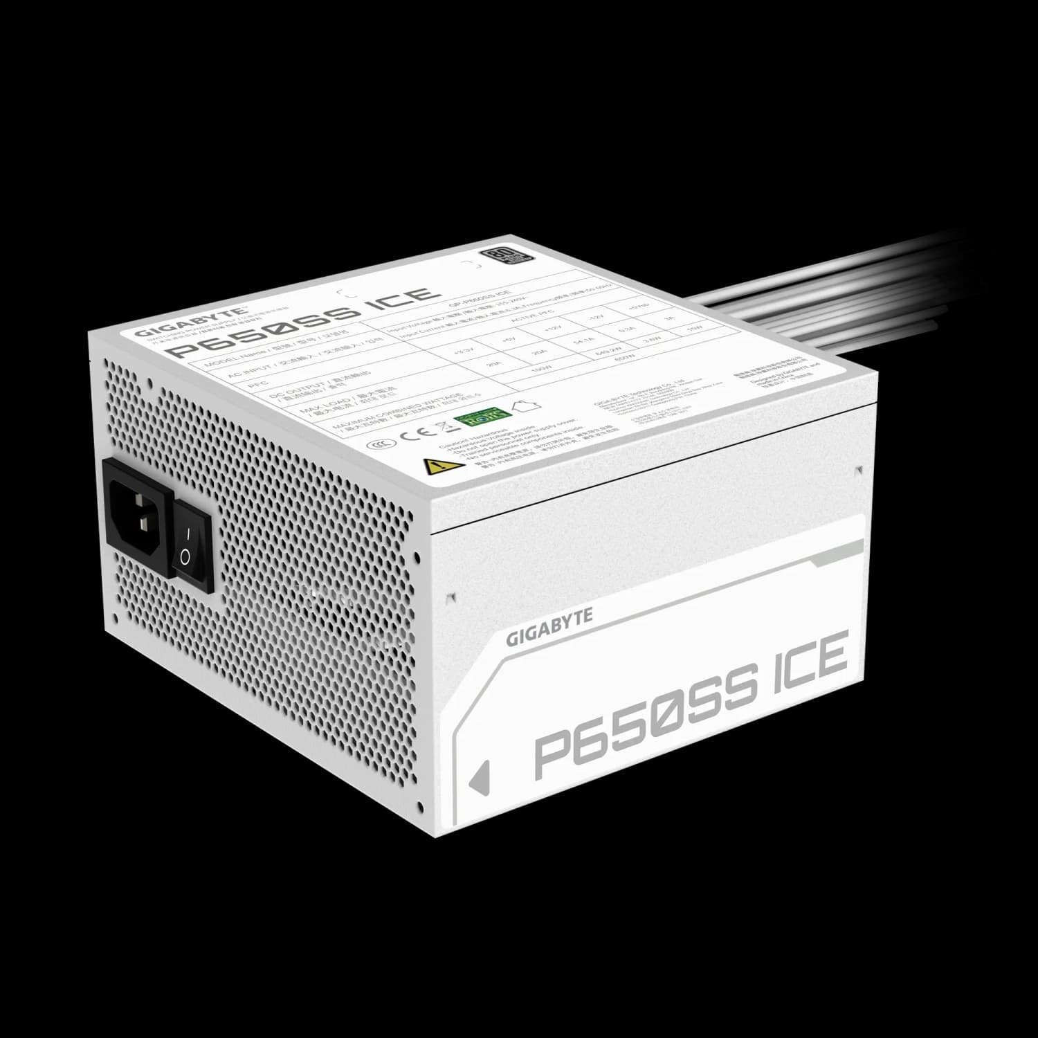 Fuente GIGABYTE P650SS 650W 80 PLUS Silver Blanca