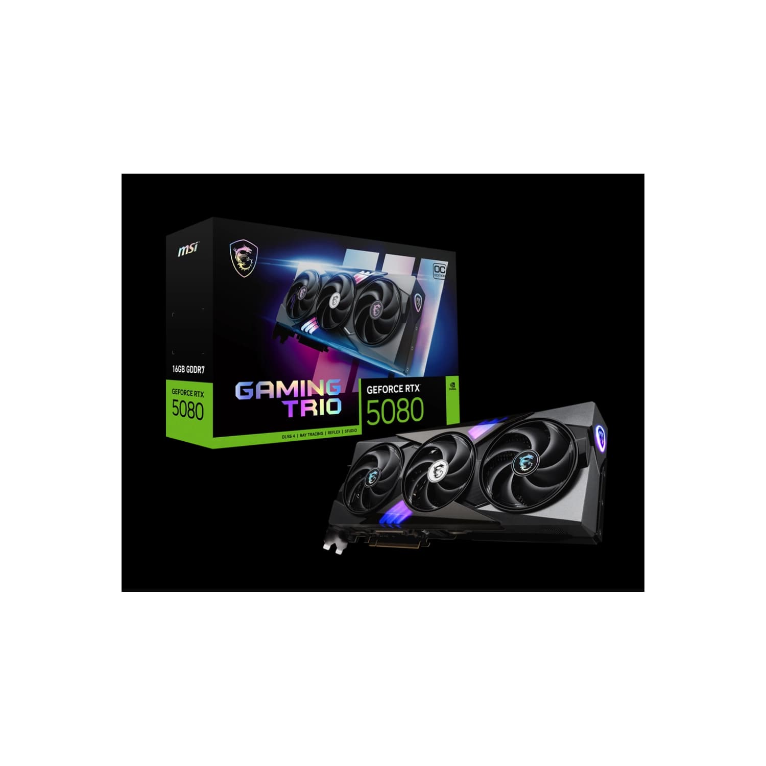 Placa MSI NVIDIA GeForce RTX 5080 16G GAMING TRIO OC