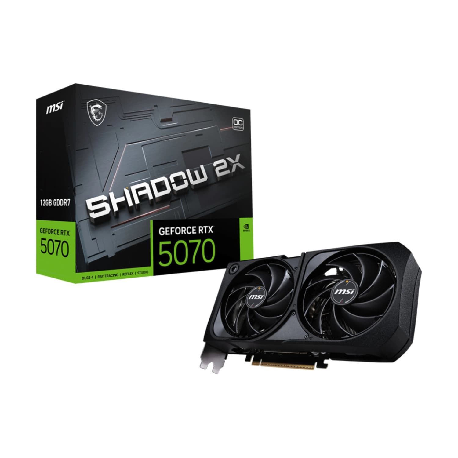 Placa MSI NVIDIA GeForce RTX 5070 12G SHADOW 2X OC