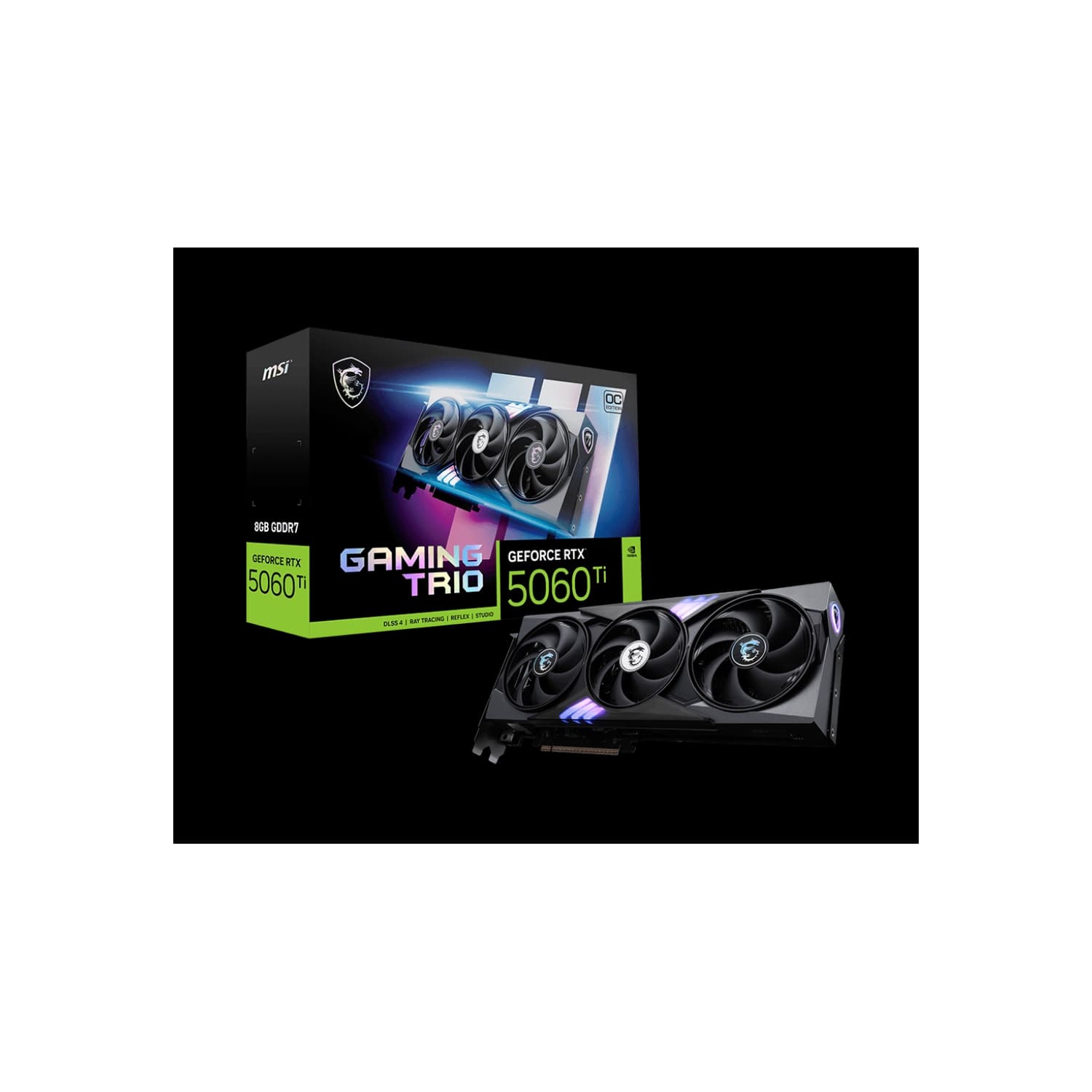 Placa MSI NVIDIA GeForce RTX 5060 Ti 8G GAMING TRIO OC