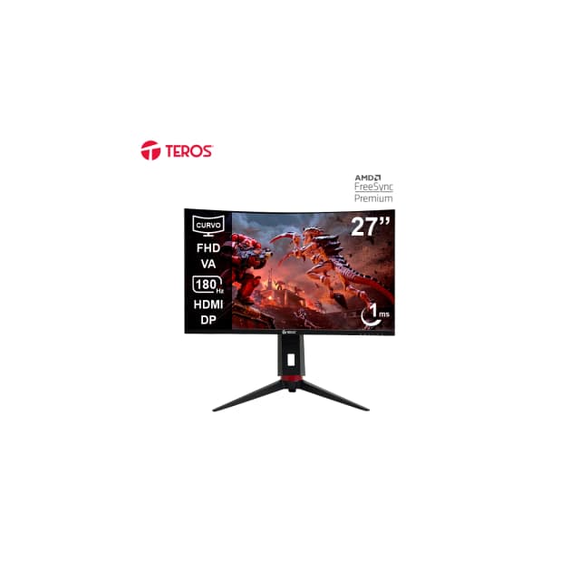 Monitor Teros TE-2766G Gaming 27" Curvo VA FHD (1920X1080) 180Hz 1ms