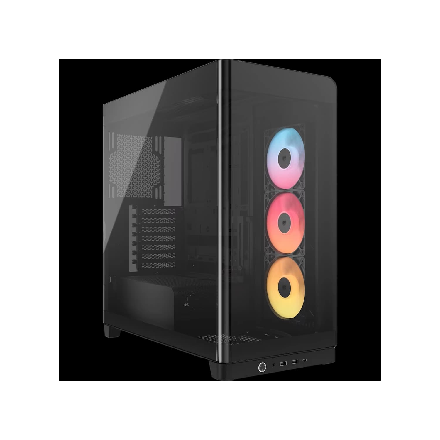Gabinete CORSAIR FRAME 4500X RS-R ARGB Mid Tower de cristal panorámico Negro