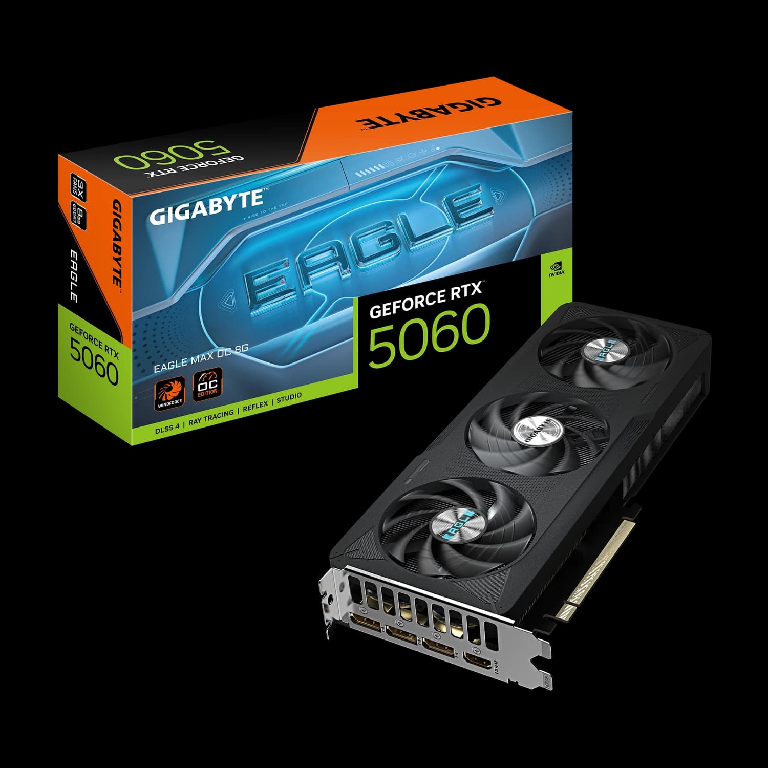 Placa de Video GIGABYTE NVIDIA GeForce RTX 5060 EAGLE MAX OC 8G