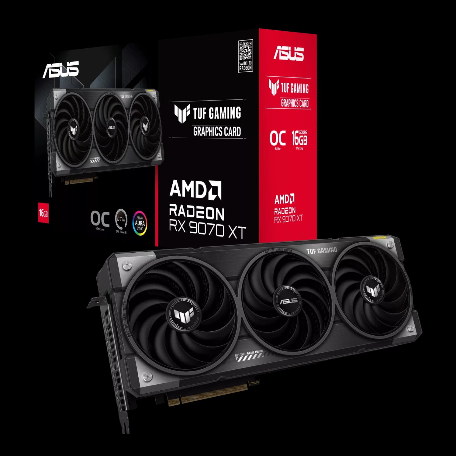 Placa de Video ASUS AMD Radeon TUF RX9070XT O16G G