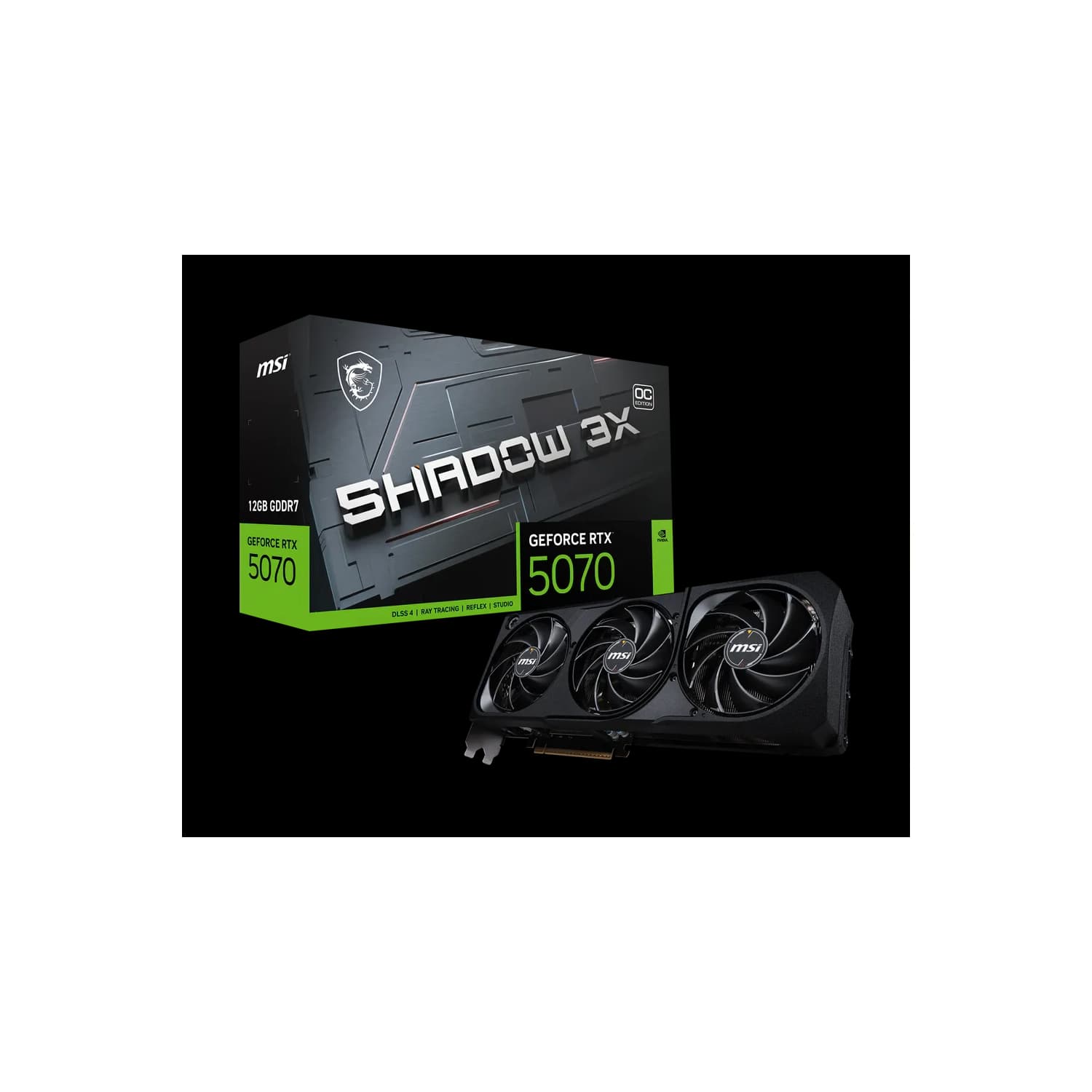 Placa MSI NVIDIA GeForce RTX 5070 12G SHADOW 3X OC