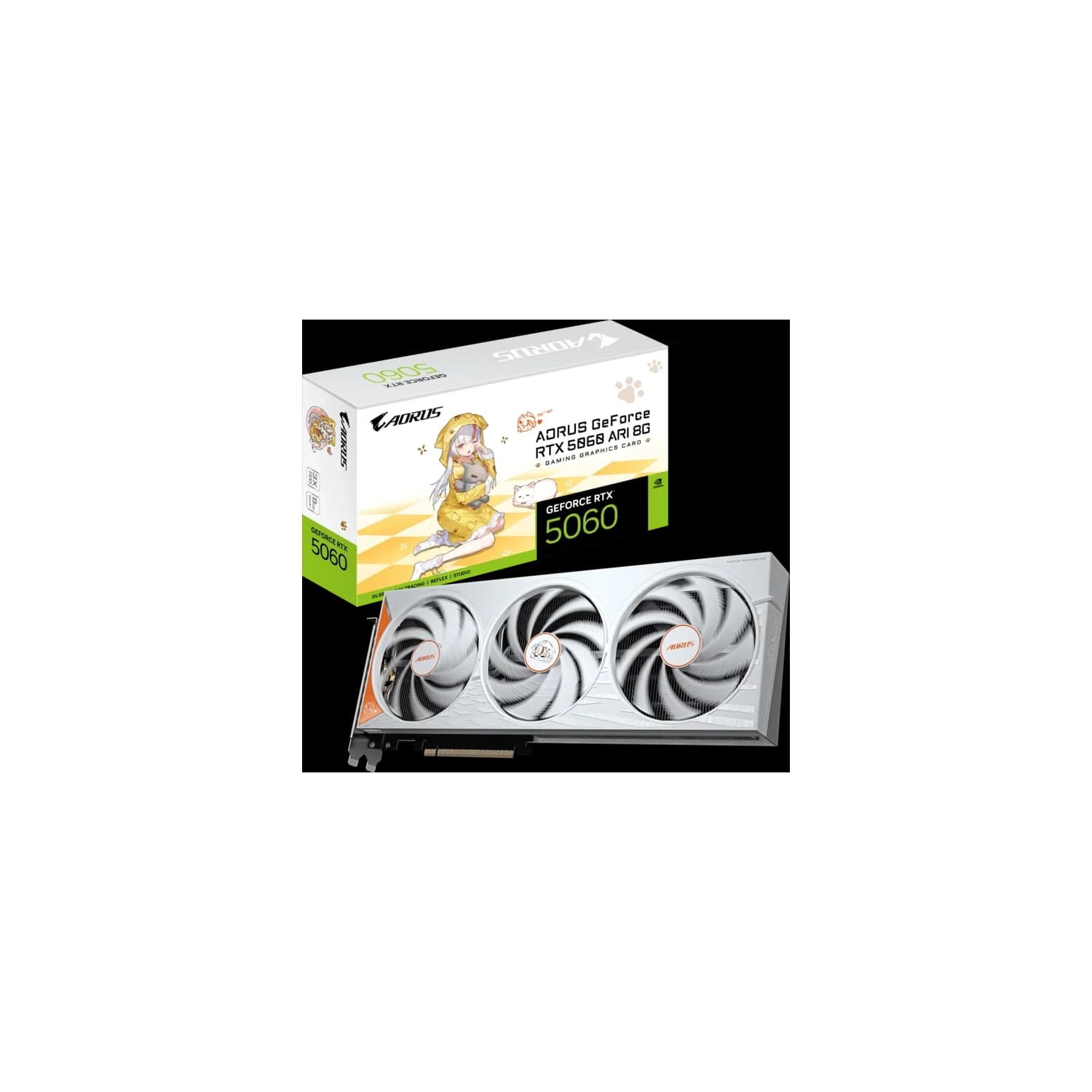 Placa de Video GIGABYTE NVIDIA AORUS GeForce RTX 5060 ARI 8G