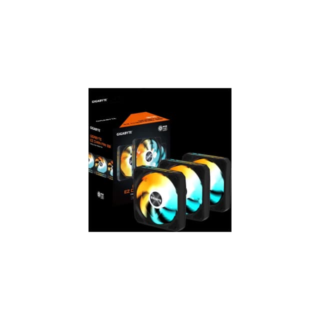 Fan Cooler GIGABYTE AORUS EZ CHAIN FAN 120x3 ARGB Negro