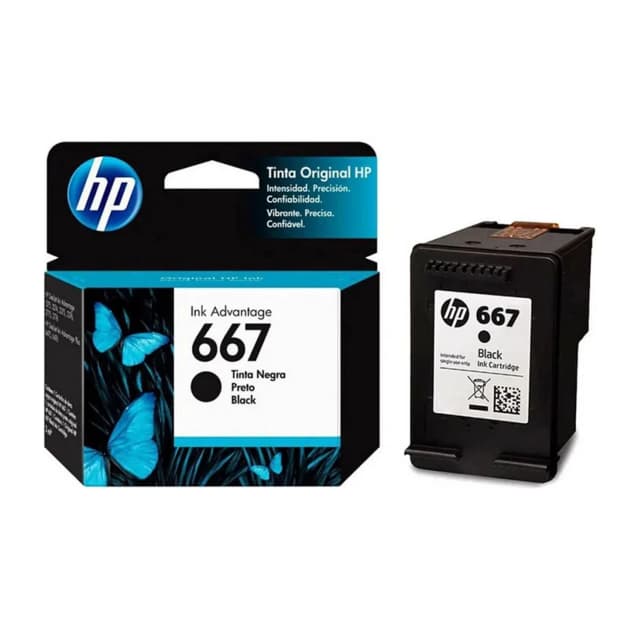 Cartucho de tinta HP 667 negra